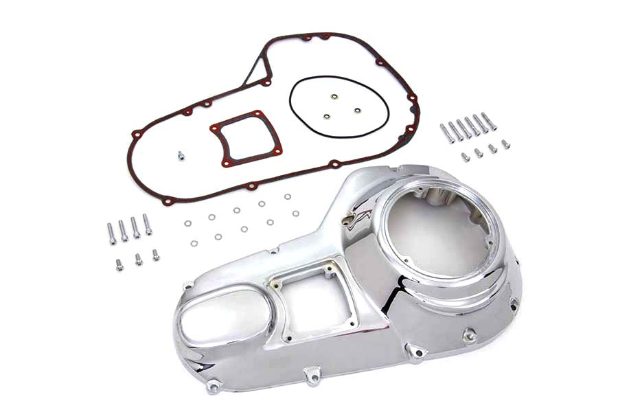 HARLEY Verchromter äußerer Primärdeckelsatz, passend für 1989-1993 FXR, 1989-1993 FLT,