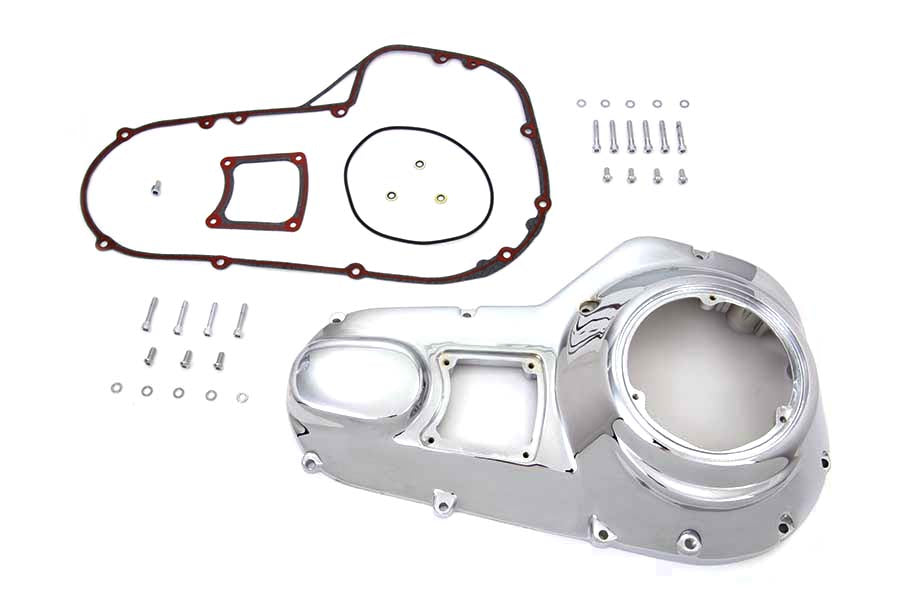 HARLEY Verchromter äußerer Primärdeckelsatz, passend für 1989-1993 FXR, 1989-1993 FLT,