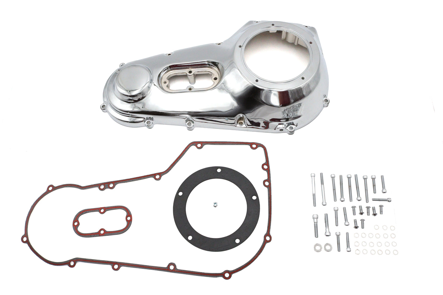 HARLEY Verchromter äußere Primärdeckel-Kit Passend für 1999–2006 FXST, 1999–2006 FLST, 1999–2005 FXD, 1999