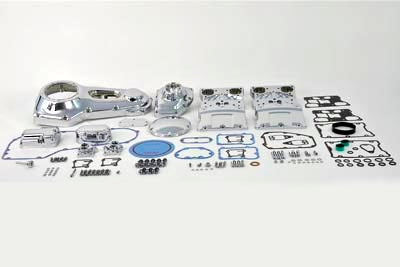 HARLEY Chrom-Motorverschönerungs-Kit passend für 2001-2006 FXST, TC-88 2006-2006 FLST, 2001-2006 FLSTC,