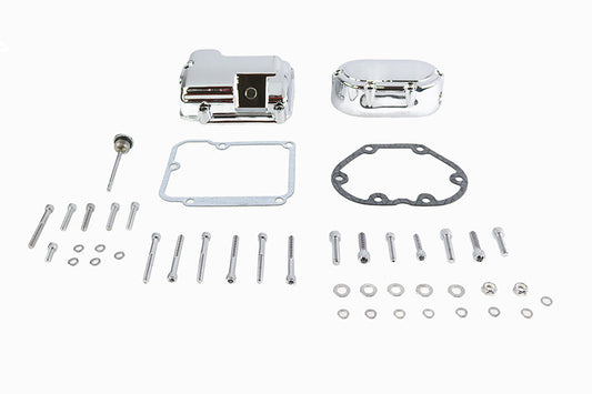 HARLEY Transmission Side Cover and Top Cover Set Chrome Fits 2000-2006 FXST,   2000-2006 FLST,   200