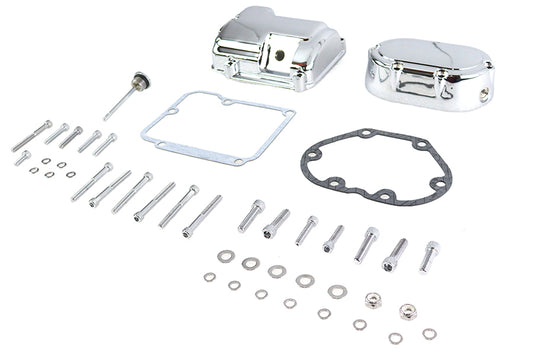 HARLEY Transmission Side Cover and Top Cover Set Chrome Fits 2000-2006 FXST,   2000-2006 FLST,   200