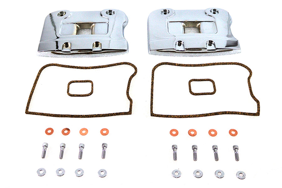 HARLEY obere Kipphebelkasten-Abdeckung Satz Chrom passend für 1984-1991 FXST, 1984-1991 FLT, 1991-1991 FXD, 1984