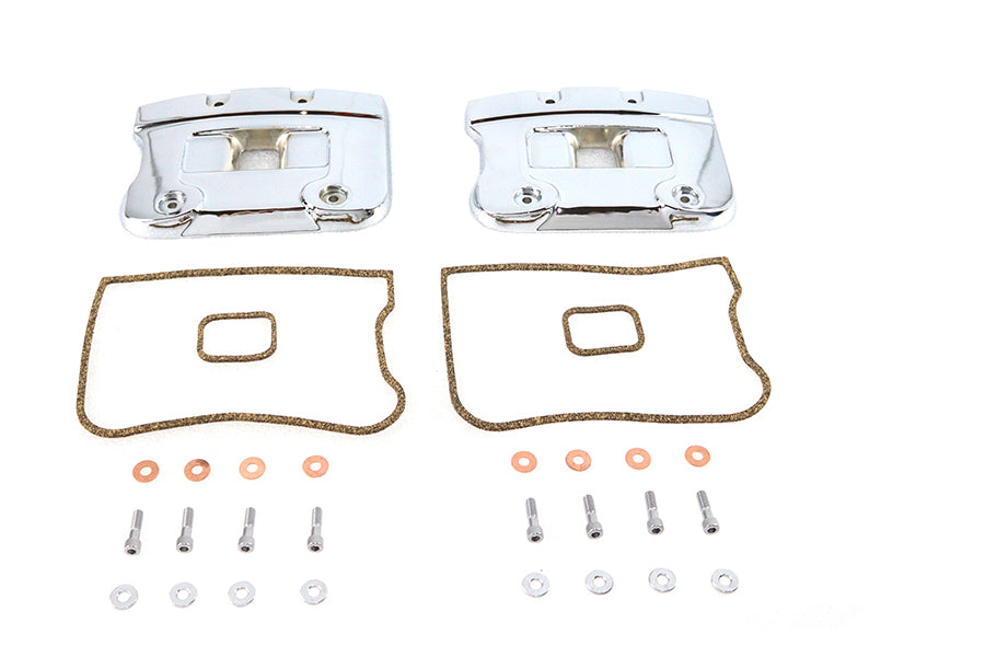 HARLEY obere Kipphebelkasten-Abdeckung Satz Chrom passend für 1984-1991 FXST, 1984-1991 FLT, 1991-1991 FXD, 1984