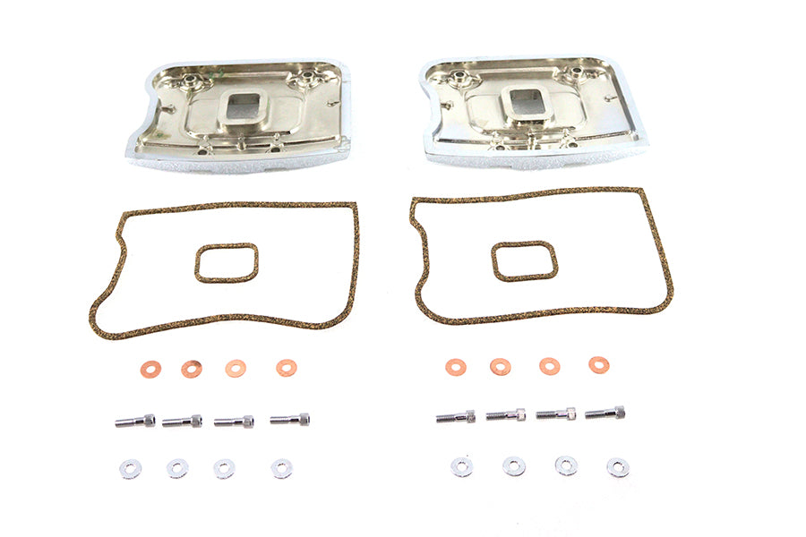 HARLEY obere Kipphebelkasten-Abdeckung Satz Chrom passend für 1984-1991 FXST, 1984-1991 FLT, 1991-1991 FXD, 1984