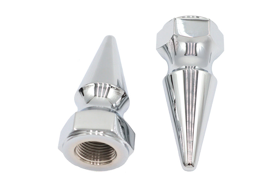 HARLEY Chrome-Achsmuttern-Kit im Pike-Stil passend für 0- Zoll Custom, Anwendung für 3/4 Gewindeachse"