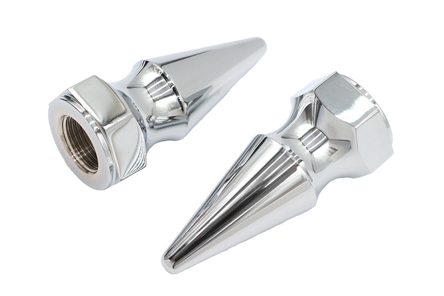 HARLEY Chrome-Achsmuttern-Kit im Pike-Stil passend für 0- Zoll Custom, Anwendung für 3/4 Gewindeachse"