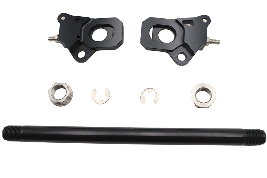 HARLEY 25mm Hinterachsversteller-Kit Schwarz Passend für 2009-UP FLT,