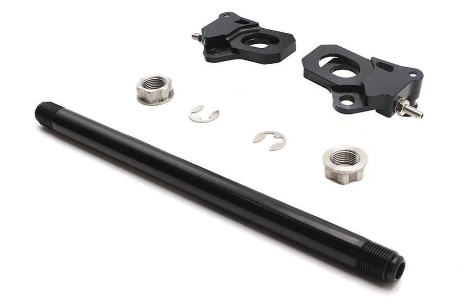 HARLEY 25mm Hinterachsversteller-Kit Schwarz Passend für 2009-UP FLT,