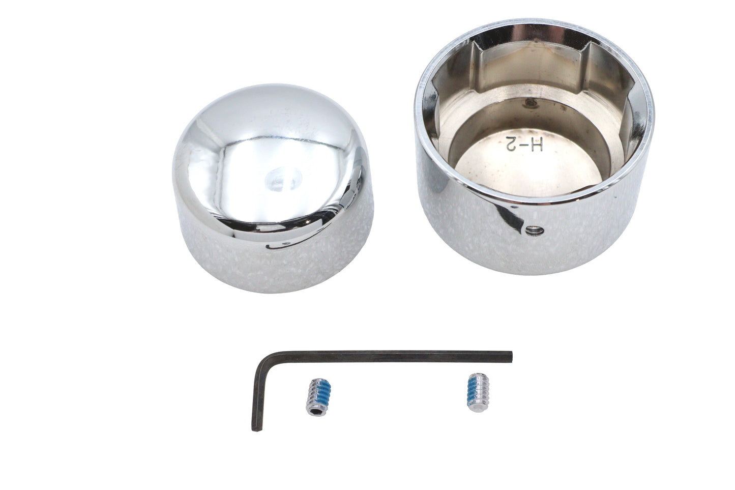 HARLEY Chrom Hinterachs-Mutterabdeckungs-Set Passend für 2008-UP FXST, 2008-UP FLST,