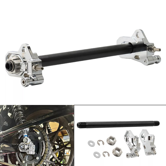 HARLEY 25mmリアアクスルアジャスターキット クローム 2009年以降FLTに適合、