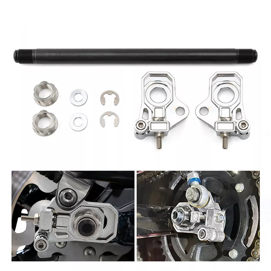 HARLEY 25mm Hinterachsverstellkit Chrom Passend für 2009-UP FLT,