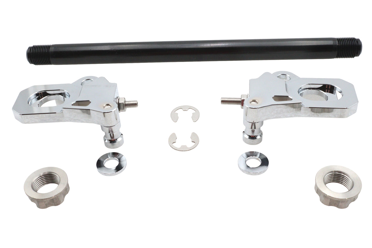 HARLEY 25mm Hinterachsverstellkit Chrom Passend für 2009-UP FLT,