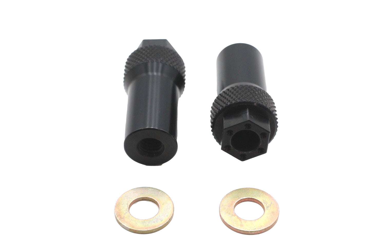 HARLEY Axle Adjuster Set Black Anodized Aluminum Fits XL 1997-UP,   FX 1973-1984,