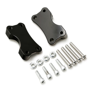 Custom Chrome HARLEY GLOSS BLACK FRONT FENDER ADAPTER KIT FITS TOURING 14-UP.