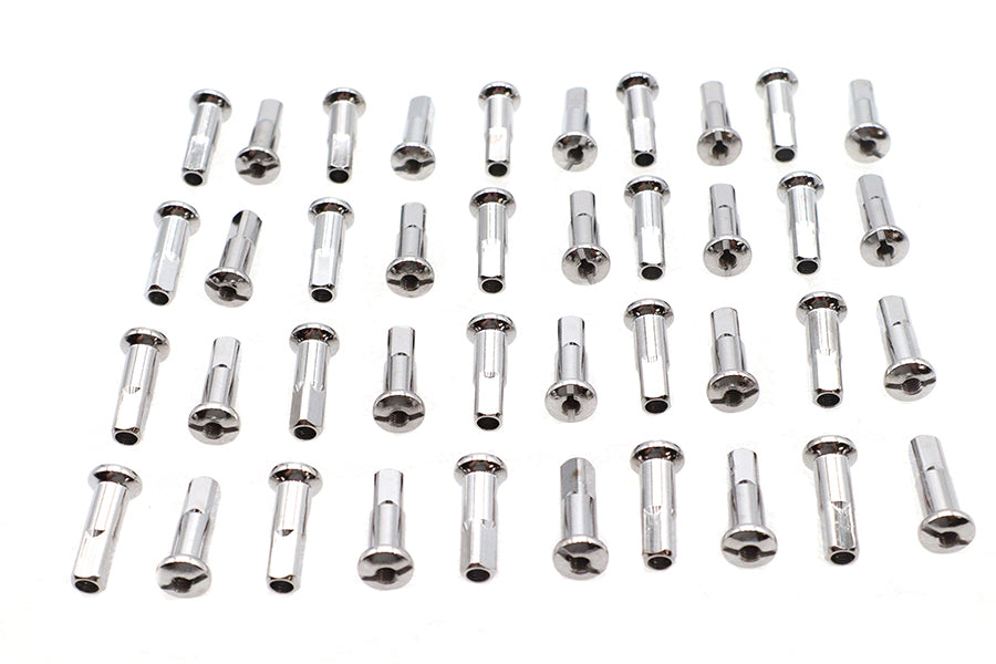 HARLEY Speichennippel-Set, 40-teilig, Chrom, für 0- vorne oder hinten,