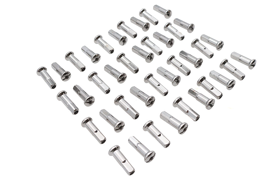HARLEY Speichennippel-Set, 40-teilig, Chrom, für 0- vorne oder hinten,