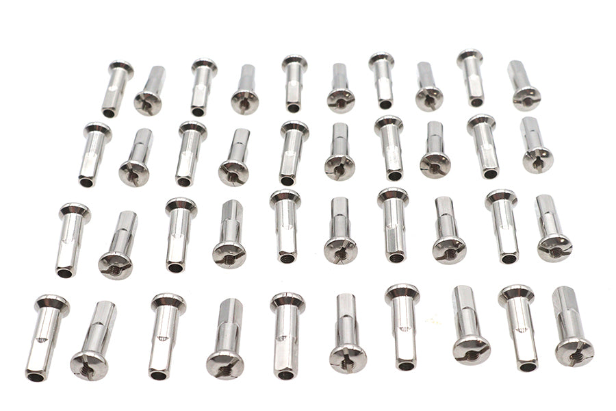 HARLEY 40-teiliges Speichennippel-Set Chrom, für 0- Vorderrad oder Hinterrad