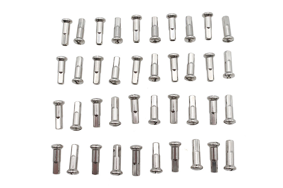 HARLEY 40-teiliges Speichennippel-Set Chrom, für 0- Vorderrad oder Hinterrad