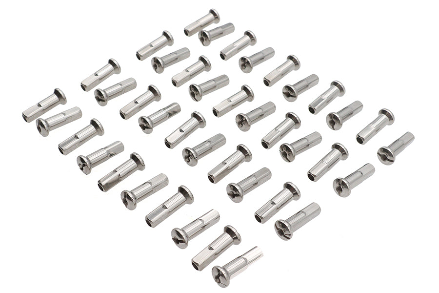 HARLEY 40-teiliges Speichennippel-Set Chrom, für 0- Vorderrad oder Hinterrad