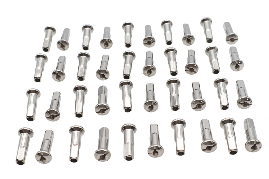 HARLEY Speichennippel-Set, 40-teilig, Edelstahl, passend für 0- Vorderrad oder Hinterrad,