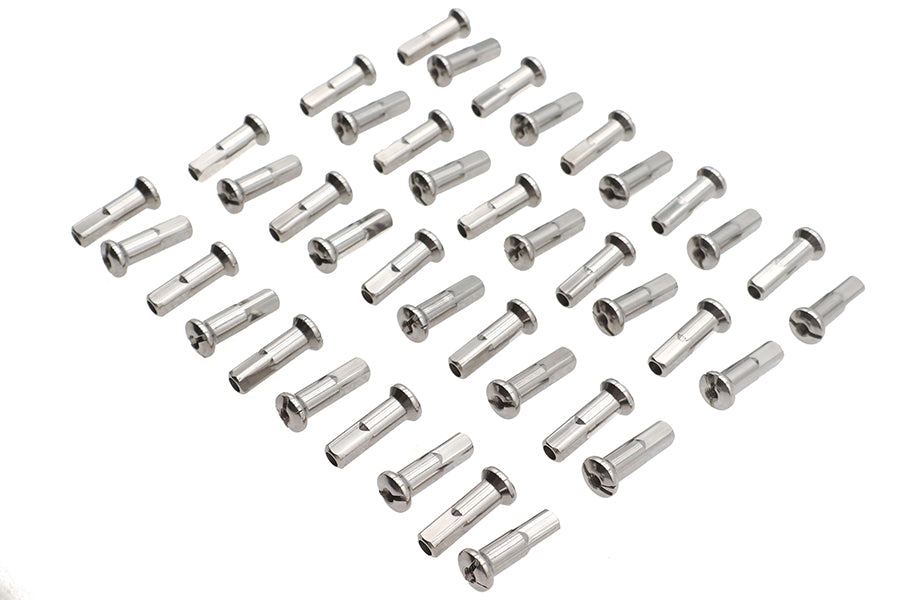 HARLEY Speichennippel-Set, 40-teilig, Edelstahl, passend für 0- Vorderrad oder Hinterrad,