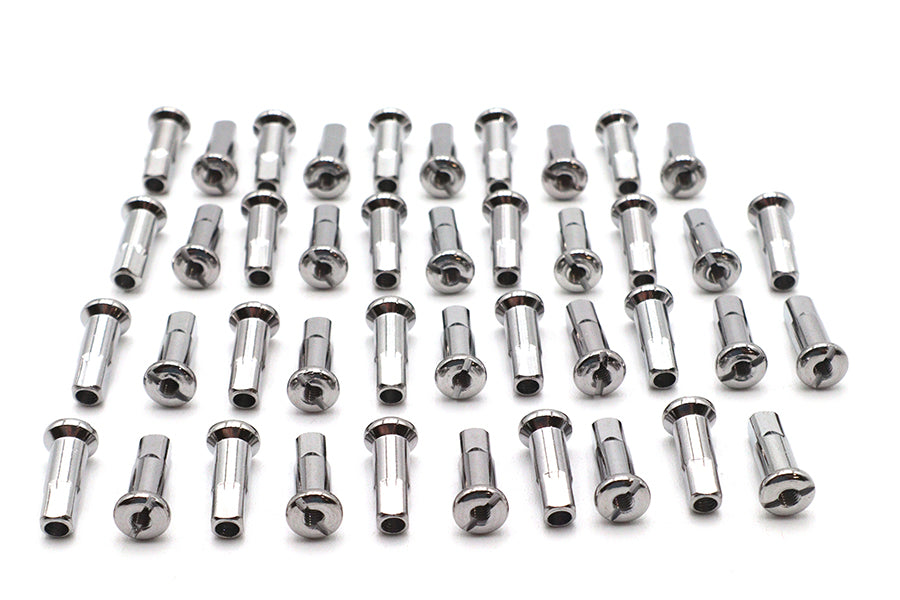 HARLEY Speichennippel-Set, 40-teilig, verchromt, für 0- vorne oder hinten,