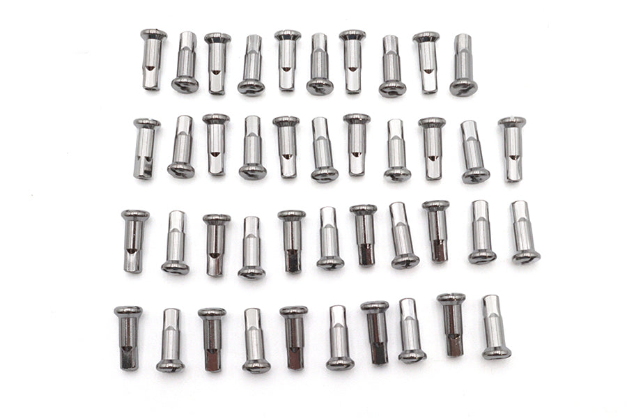 HARLEY Speichennippel-Set, 40-teilig, verchromt, für 0- vorne oder hinten,