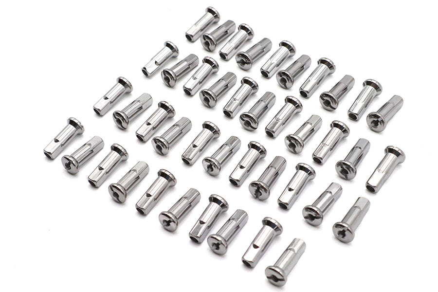 HARLEY Speichennippel-Set, 40-teilig, verchromt, für 0- vorne oder hinten,