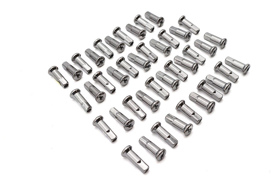 HARLEY Speichennippel-Set, 40-teilig, verchromt, für 0- vorne oder hinten,