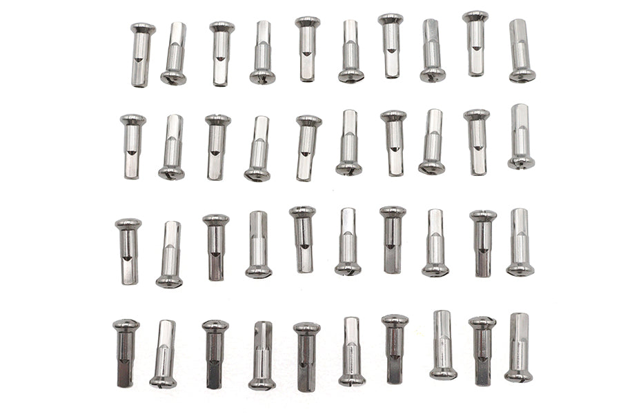 HARLEY Speiche 40-teiliger Chrom-Nippel-Satz passt 0- vorne oder hinten,