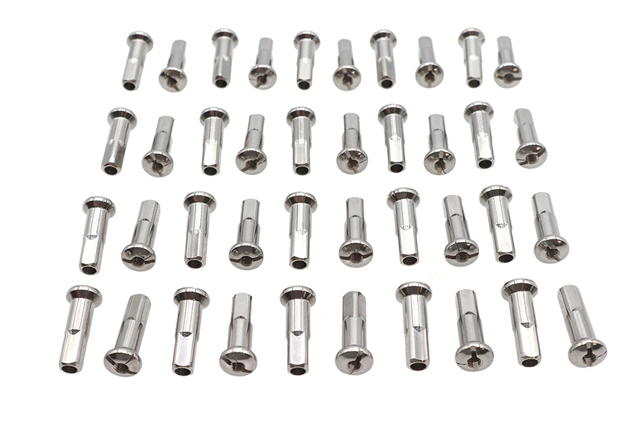 HARLEY Speichen 40-teiliges Edelstahl-Nippelset passend für 0- vorne oder hinten,