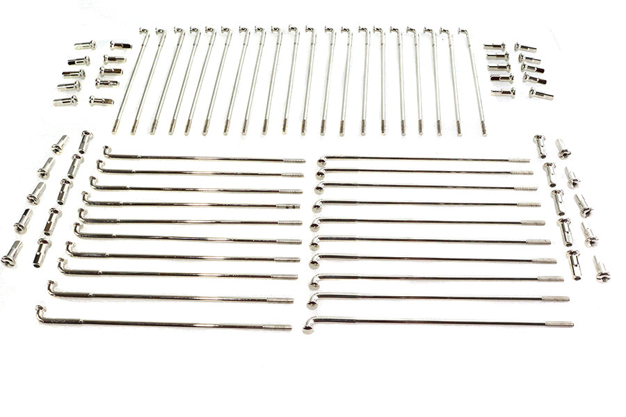 HARLEY vernickelter 16-Zoll-Speichensatz passend für 1941-1984 FL, 1936-1940 EL, 1971-1984 FX, hinten 1984-