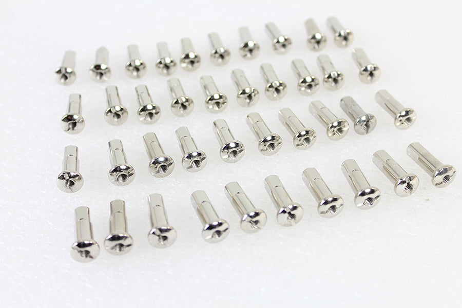 HARLEY 40 Piece Spoke Nipple Set Stainless Steel fits 0-  All, 45 model front spoke applications" 0-  All, K model front spoke applications