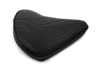 HARLEY Black Solo Seat with Flame Stitch Large fits 0-  Custom,