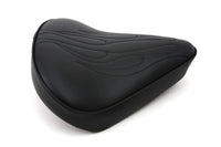 HARLEY Black Solo Seat with Flame Stitch Large fits 0-  Custom,