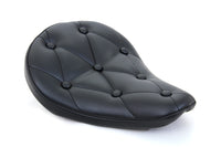 HARLEY Black Vinyl Solo Seat with Buttons fits 0-  Custom,