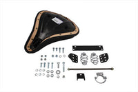HARLEY Schwarzer Solo-Sitz aus Leder mit Montagesatz, passend für 1965-1984 FL, 1971-1984 FXE,