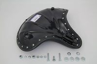 HARLEY Black Leather Solo Seat fits 1936-1940 EL,  1941-1984 FL,  1929-1952 WL,  1930-1936 VL,  1937-1948 UL,  1937-1972 G,