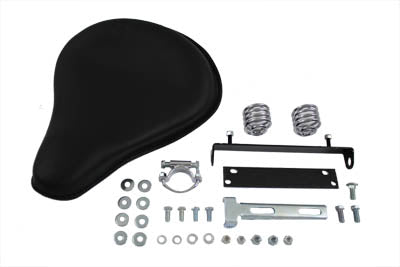 HARLEY Black Leather Solo Seat Kit fits 1952-1978 XL,