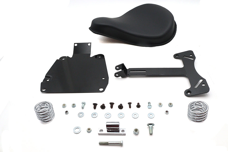HARLEY Solo-Sitz und Halterungskit aus schwarzem Leder für 2006–2017 FXDWG,
