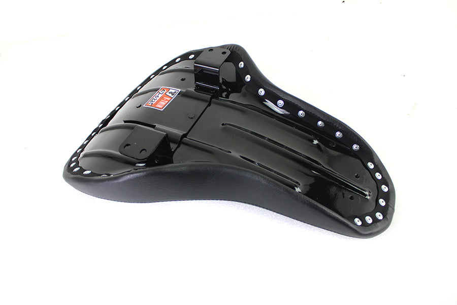 HARLEY Schwarzer Naugahyde dünner Soziussitz, passend für 1936-1940 EL, 1941-1984 FL,