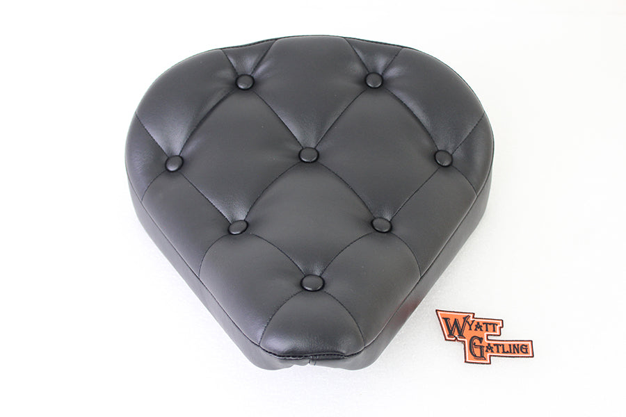 HARLEY Black Vinyl Solo Seat with Buttons fits 0-  Custom,