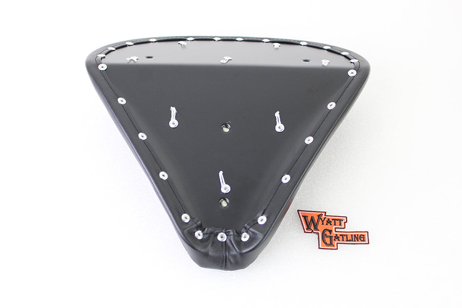 HARLEY Black Vinyl Solo Seat with Buttons fits 0-  Custom,