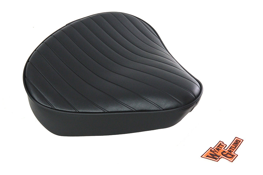 HARLEY Black Tuck and Roll Solo Seat Large fits 0-  Custom,