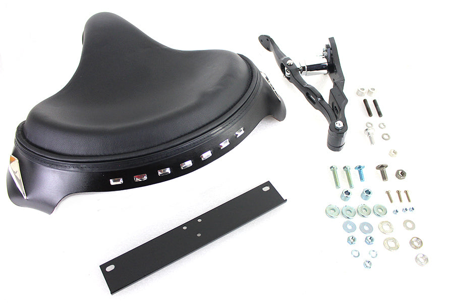 HARLEY Black Police Solo Seat Kit fits 2000-2017 FLST,  2000-2017 FXST,