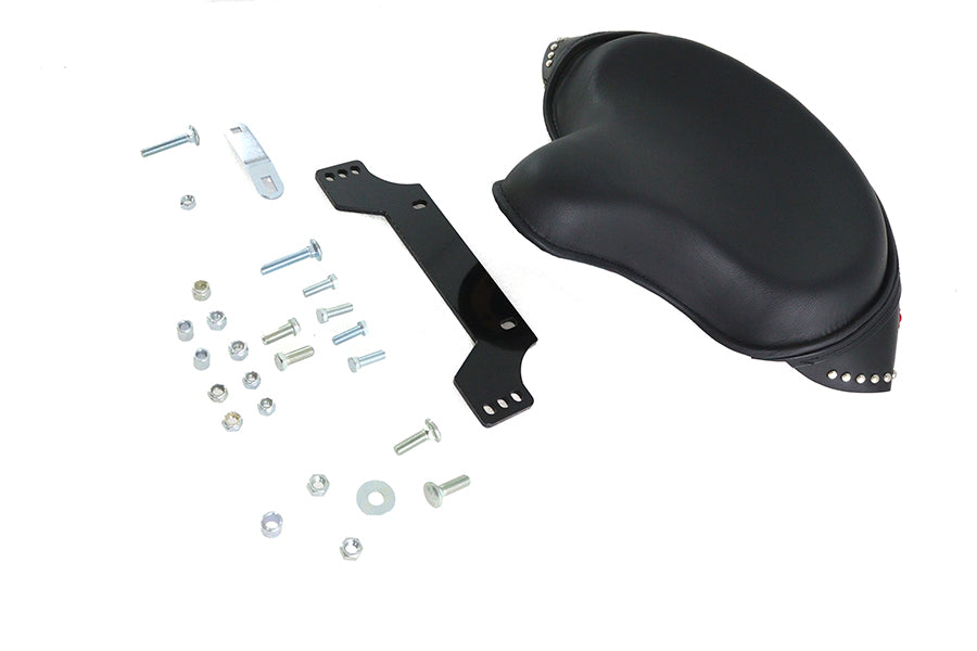 HARLEY Black Leather Police Solo Seat Kit fits 2009-UP FLTP,  2022-UP FLHK,