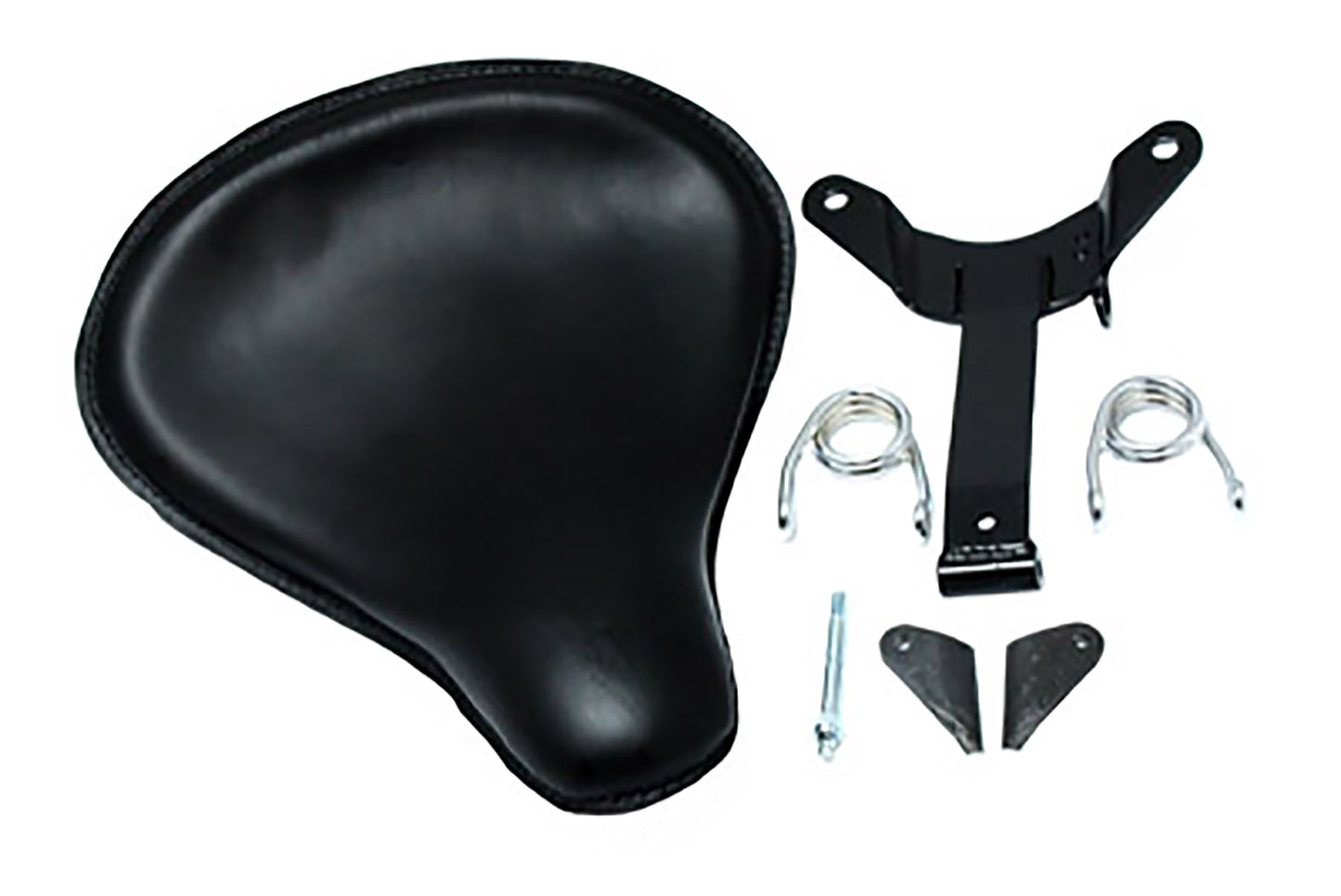 HARLEY Black Leather Velo Racer Solo Seat Kit fits 0-  Custom,