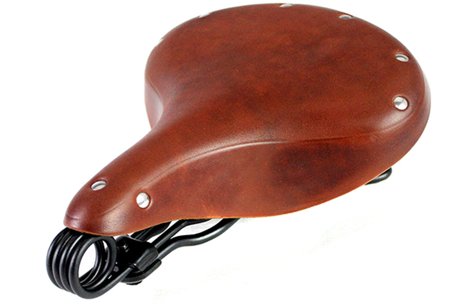 HARLEY Double Steel Saddle Solo Seat Honey Brown fits 0-  Custom,