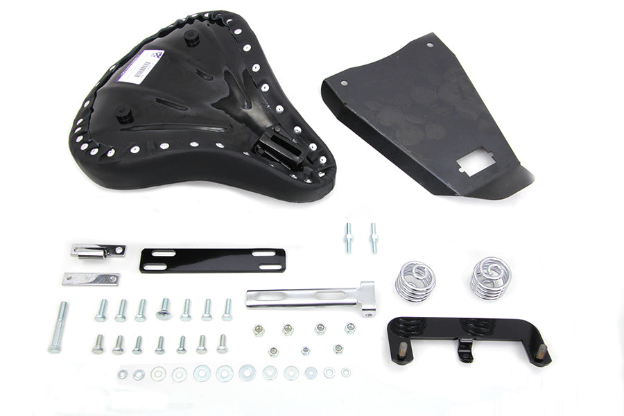 HARLEY Black Leather Solo Seat With Mount Kit fits 1982-2003 XL,